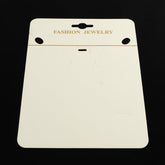 Paper Necklace Chain Jewellery Display Cards 19x14cm Rectangle White (Pack of 10 Pieces)